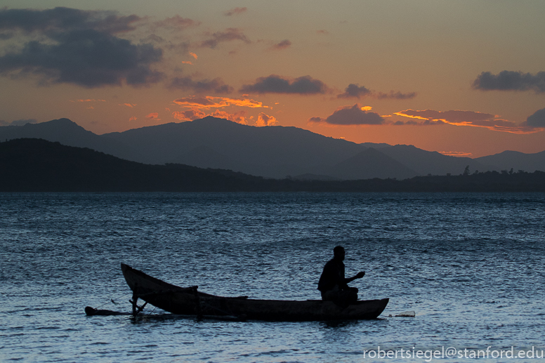 silhouette of fisherman